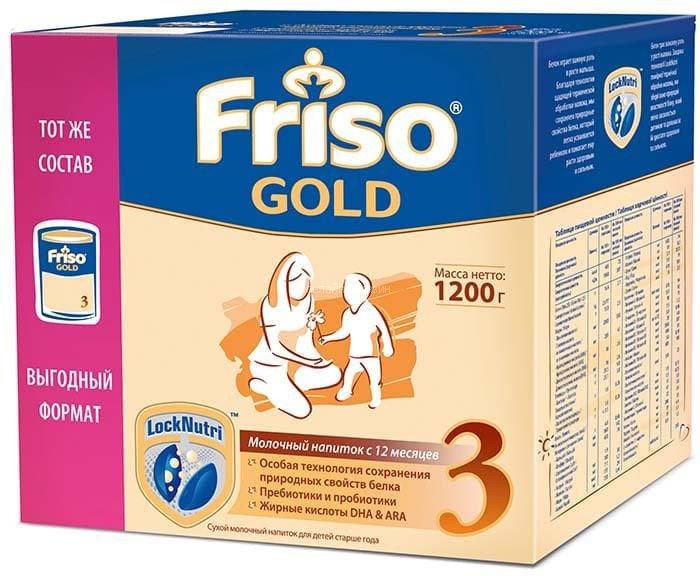 Детская молочная смесь Friso Фрисолак 3 Gold 1200 г с 12 мес_